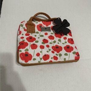 Lucky Brand Red Poppy Canvas Bag